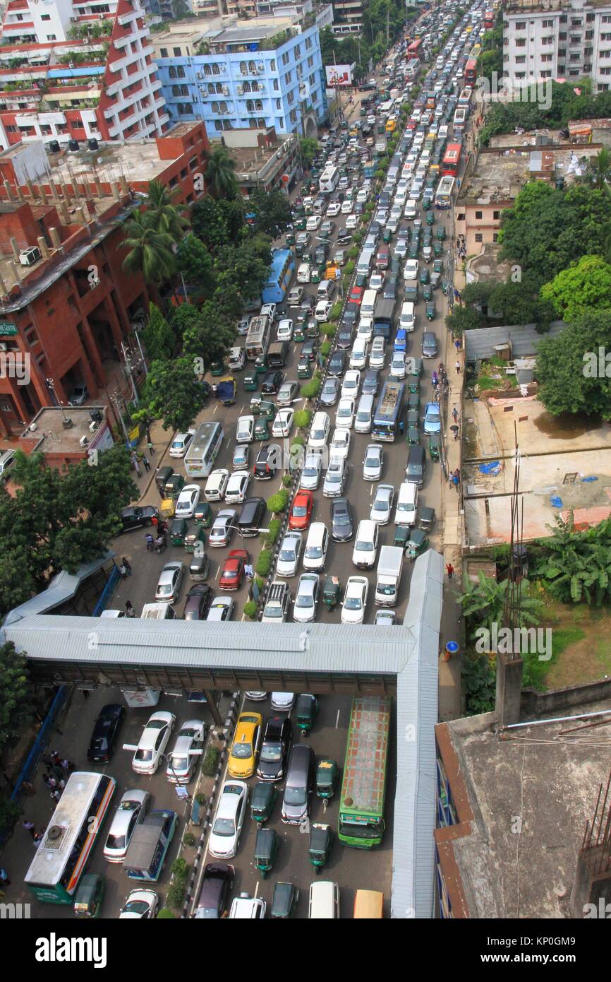 Dhaka, Bangladesh Traffic jams have intolerable in Dhaka. Some