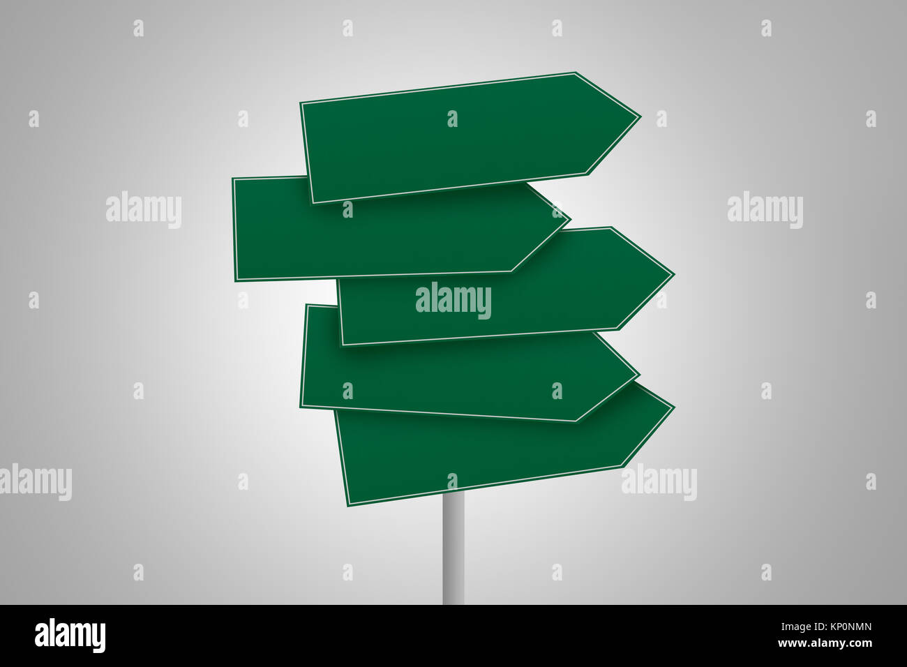 Blank green road direction sign with copy space Stock Photo - Alamy