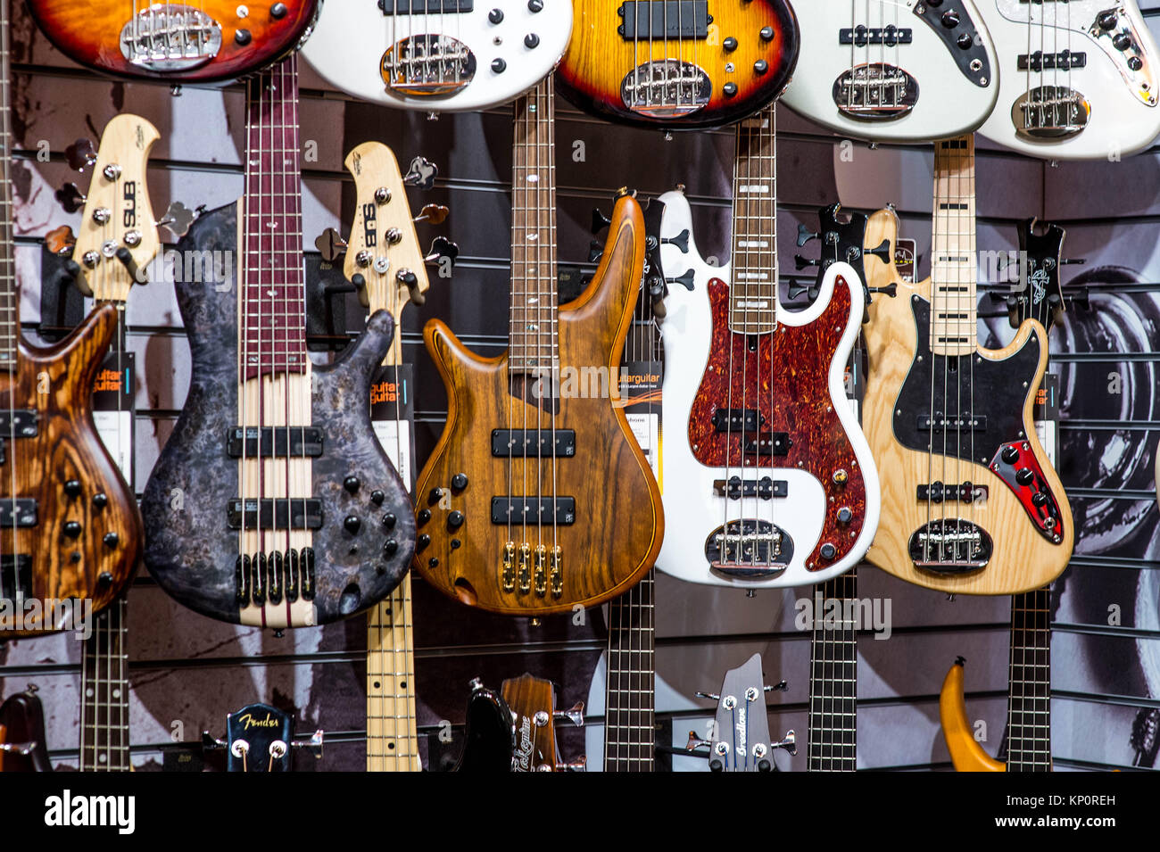 Collection of Electric Guitars Musical Instruments Stock Photo Alamy