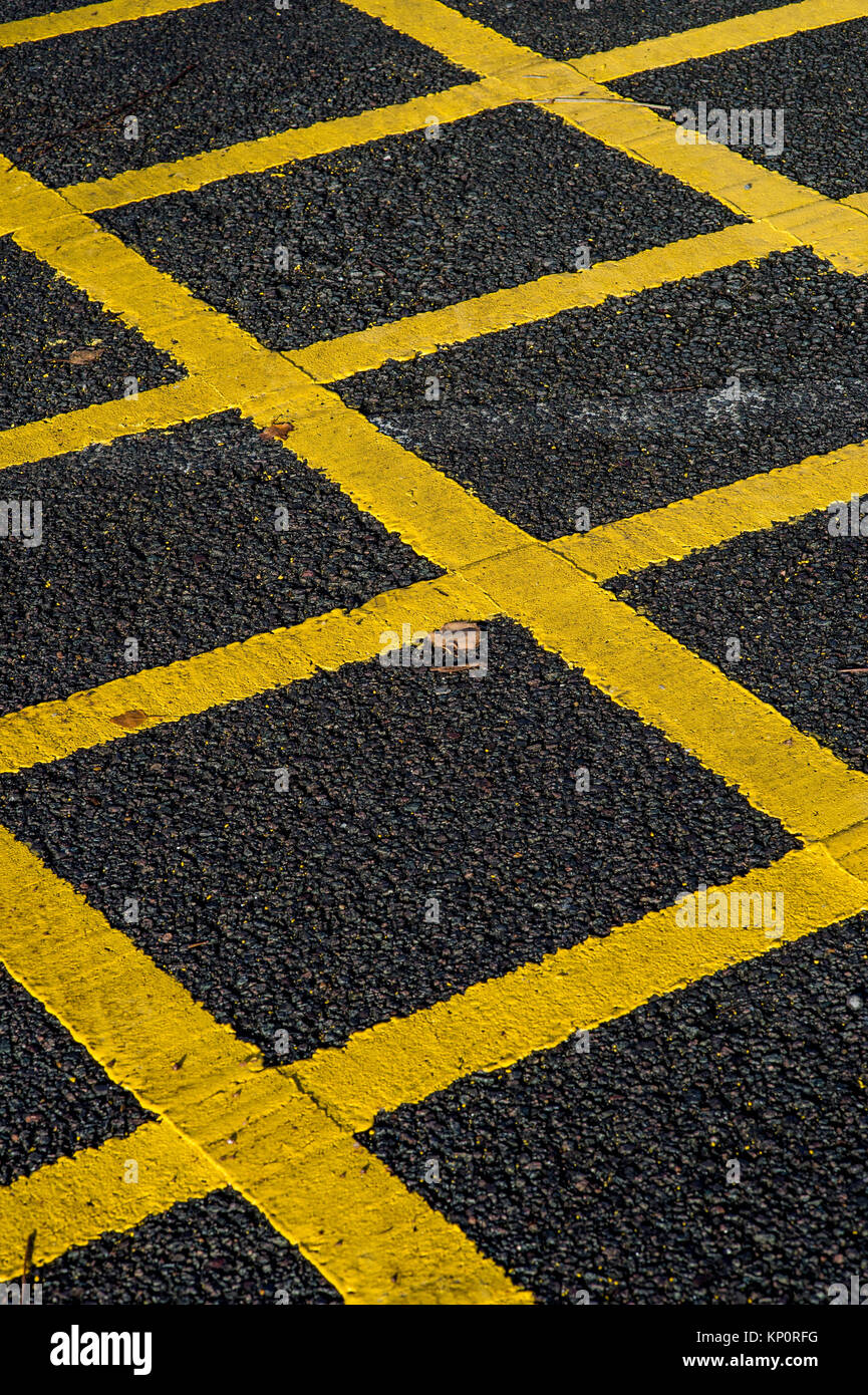 Yellow Box Keep Clear Road Markings Stock Photo Alamy