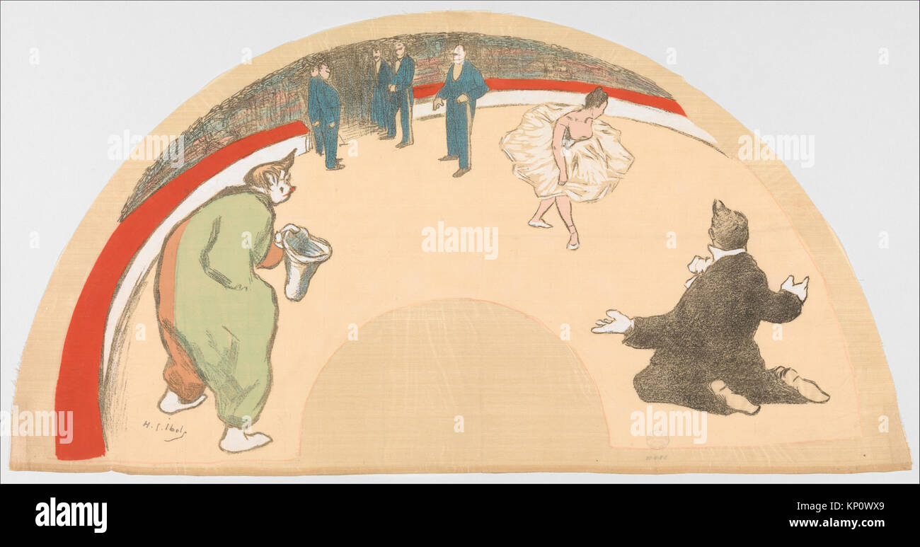 An illustration showing a circus arena with a clown and a ballet dancer ...