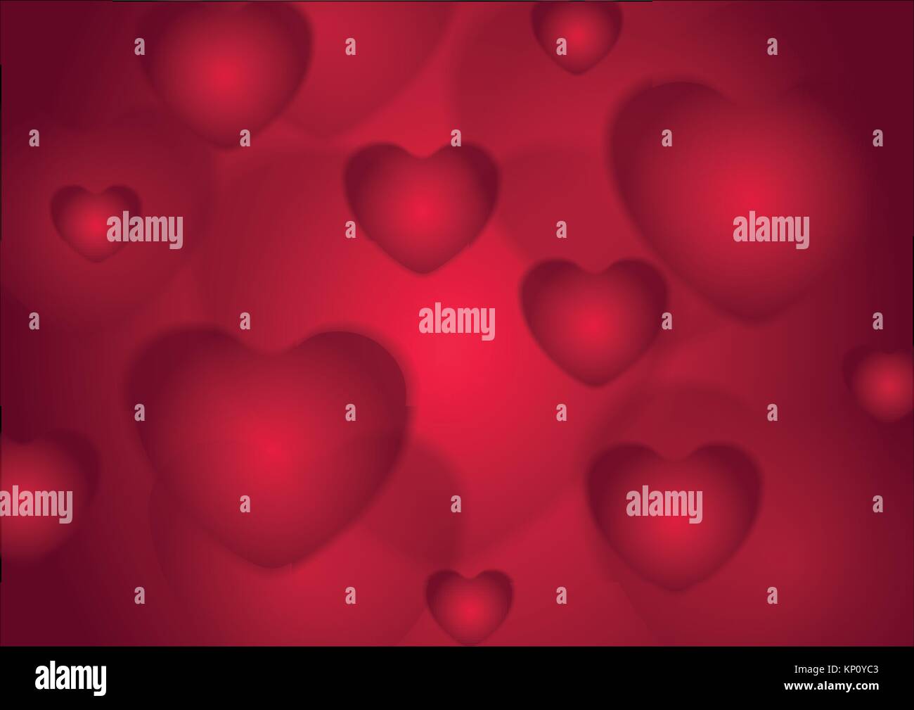 Abstract red Valentines Day hearts background. Love vector design Stock ...