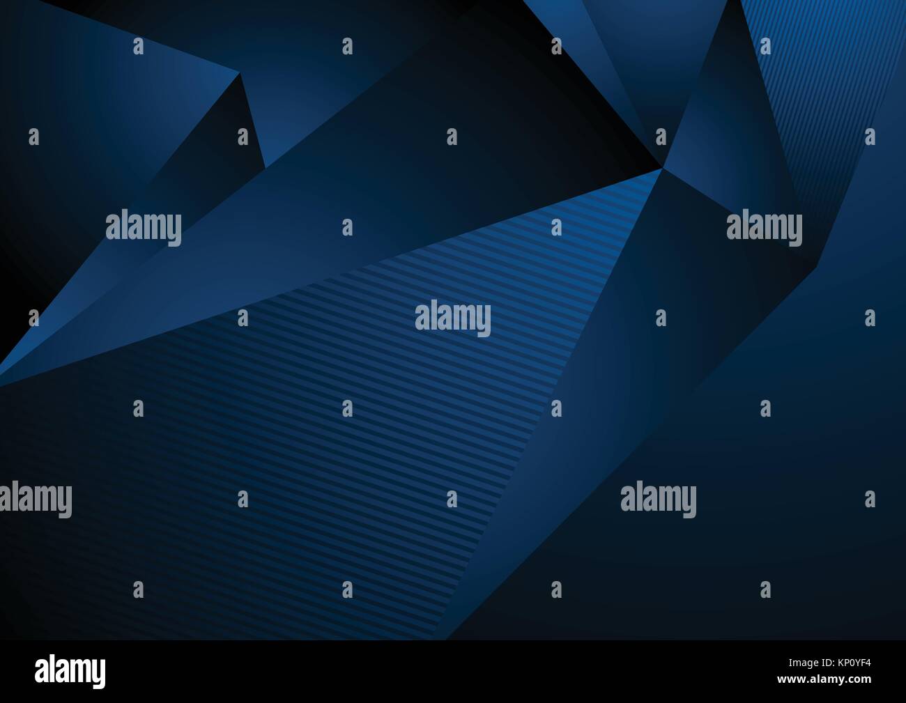 Dark blue abstract concept polygonal tech background. Vector digital ...