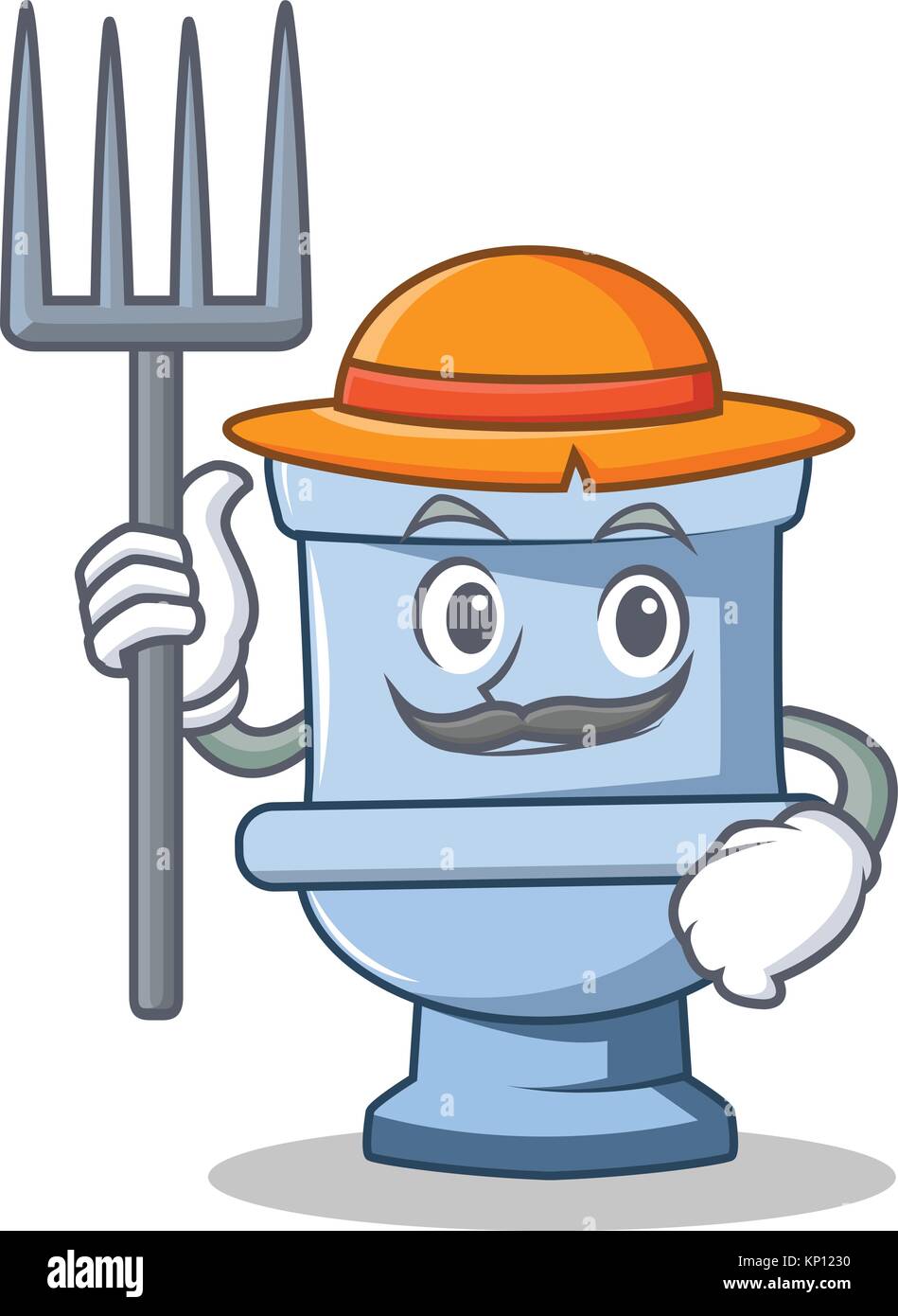 Farmer toilet character cartoon style Stock Vector Image & Art Alamy