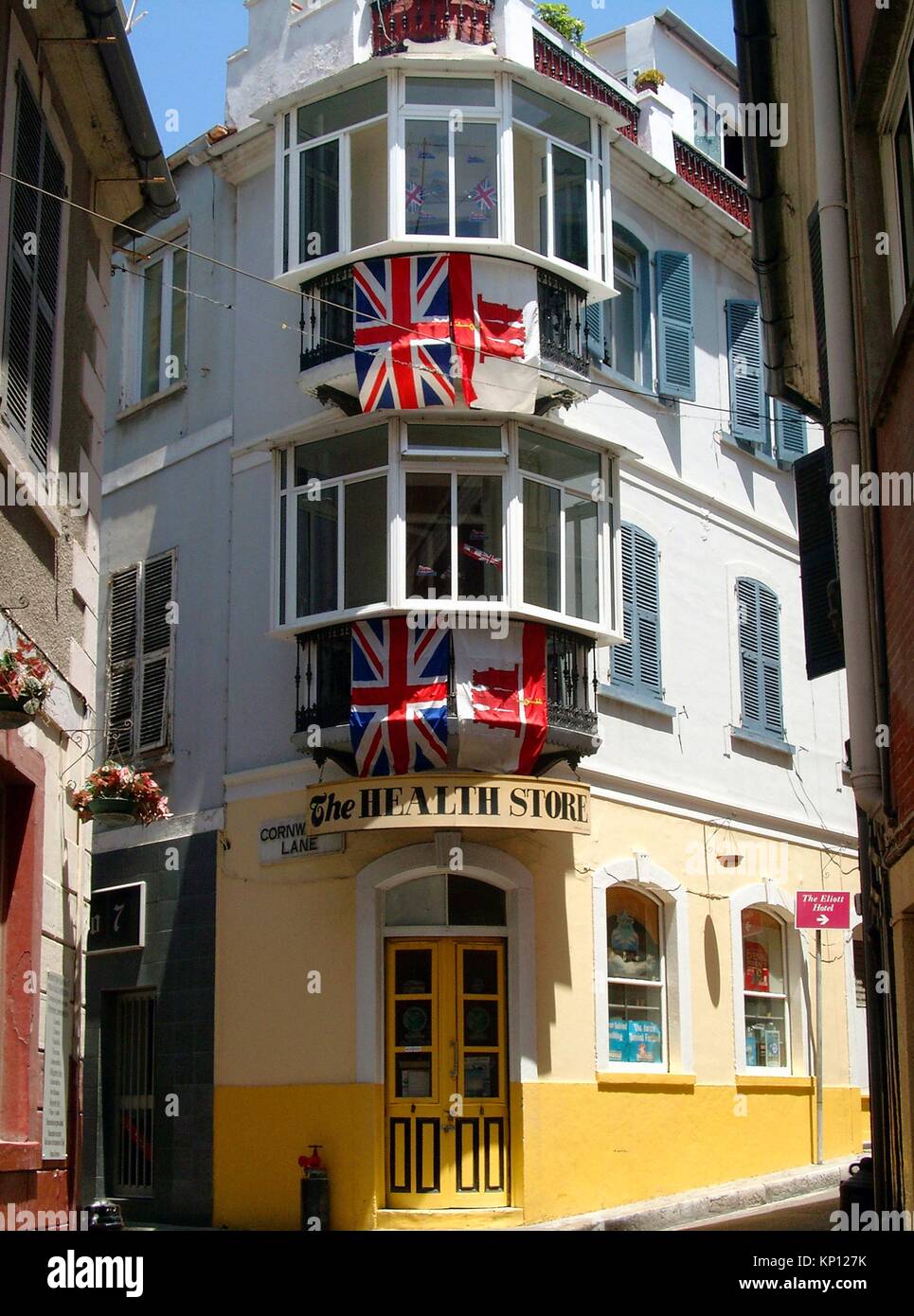 Gibraltar (United Kingdom). Housing in the city of Gibraltar Stock