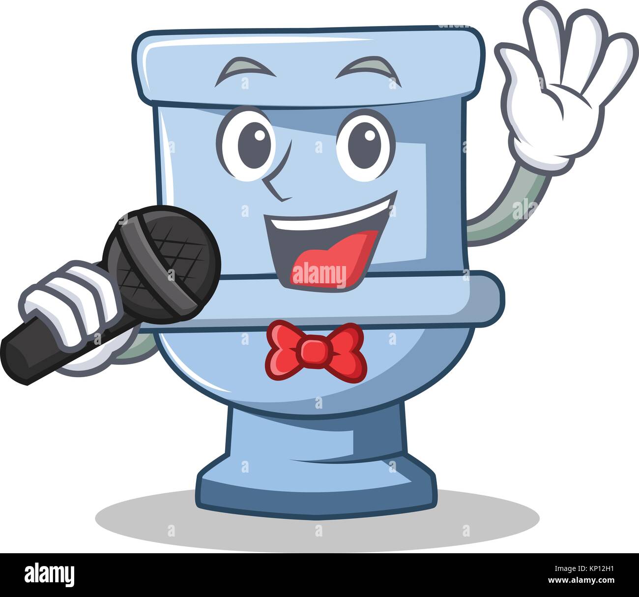 Singing toilet character cartoon style Stock Vector Image & Art Alamy