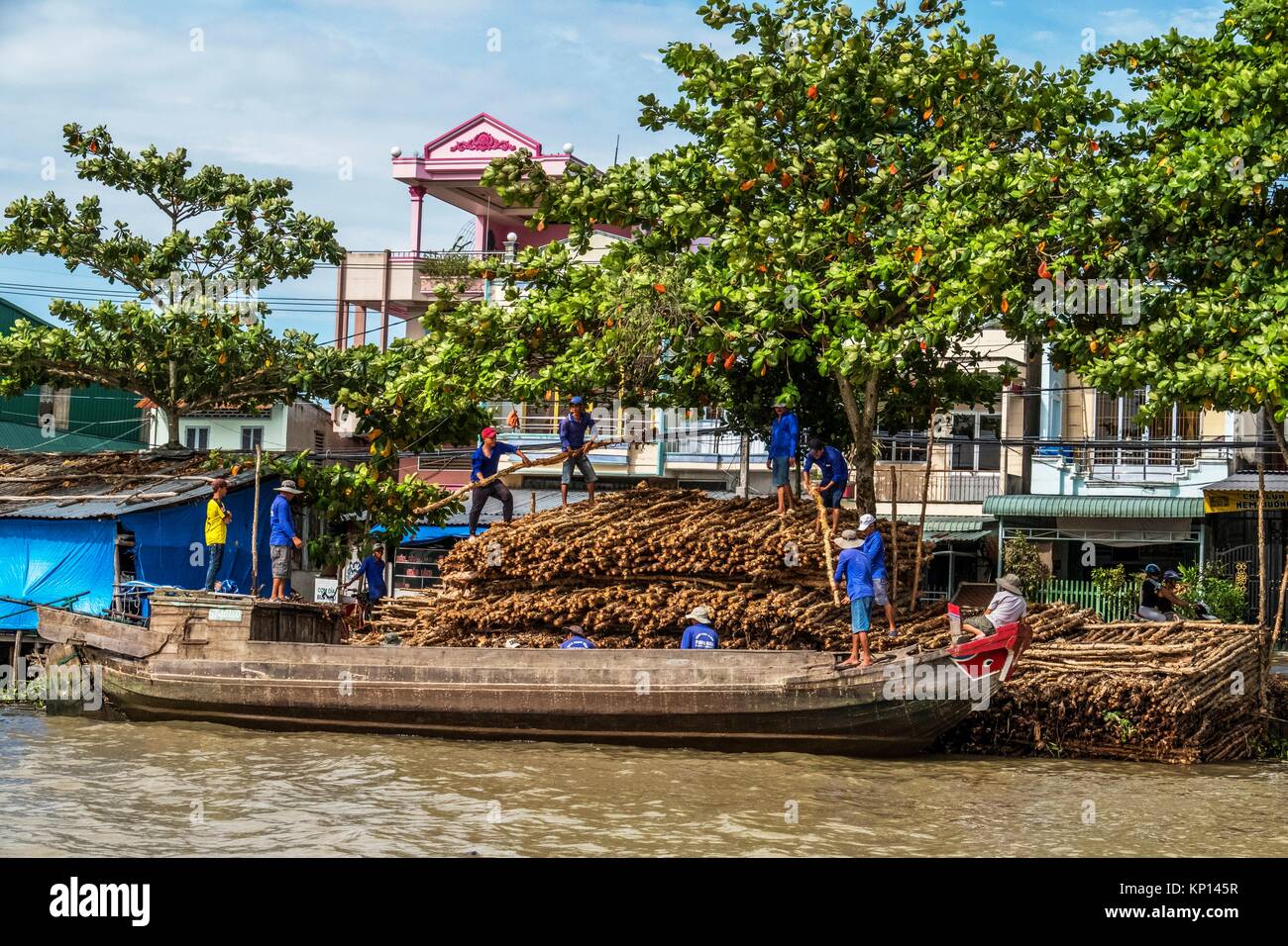 Can Tho province, Mekong Delta, Can Tho Floating Market Stock Photo