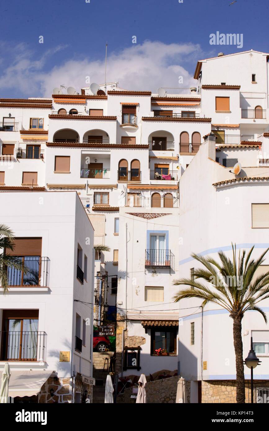 Apartments in Moraira, Teulada, Alicante, Valencia, Spain Stock Photo