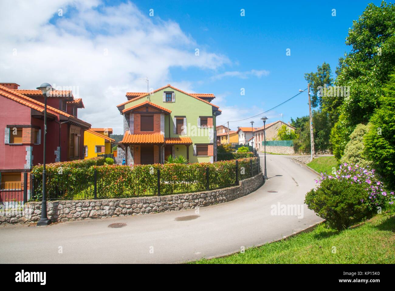 Housing development. La Franca, Asturias, Spain. Stock Photo