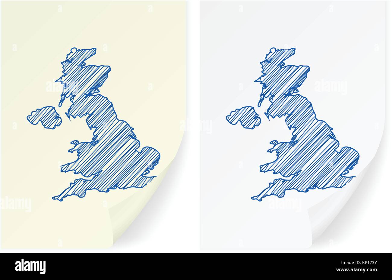 UK scribble map on a white background Stock Vector Image & Art - Alamy
