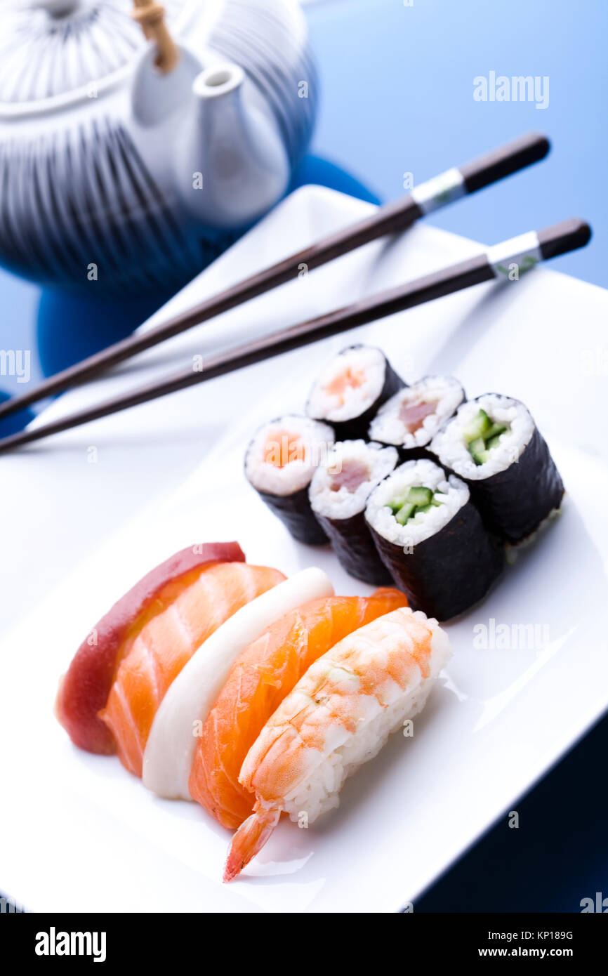 Traditional japanese food, Sushi Stock Photo - Alamy