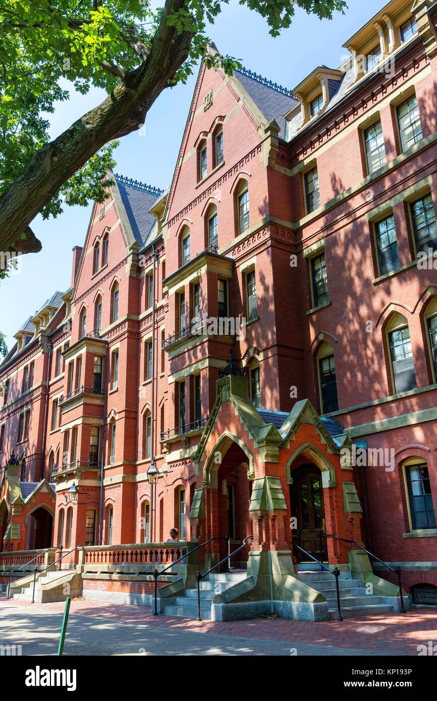 Harvard campus brownstone building Harvard MA USA Massachussets Stock