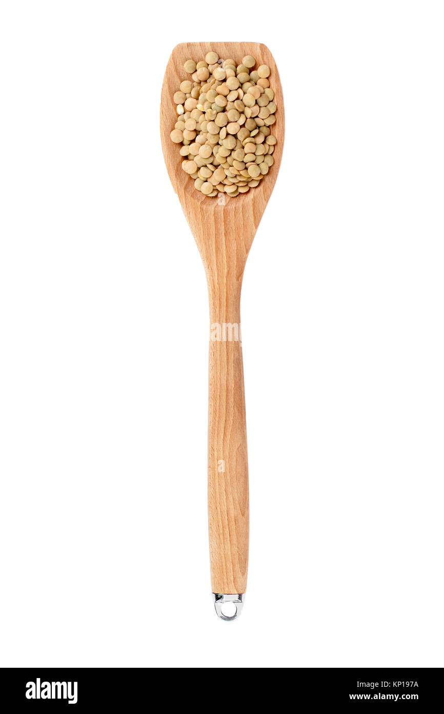 lentil beans on a wooden ladle Stock Photo - Alamy