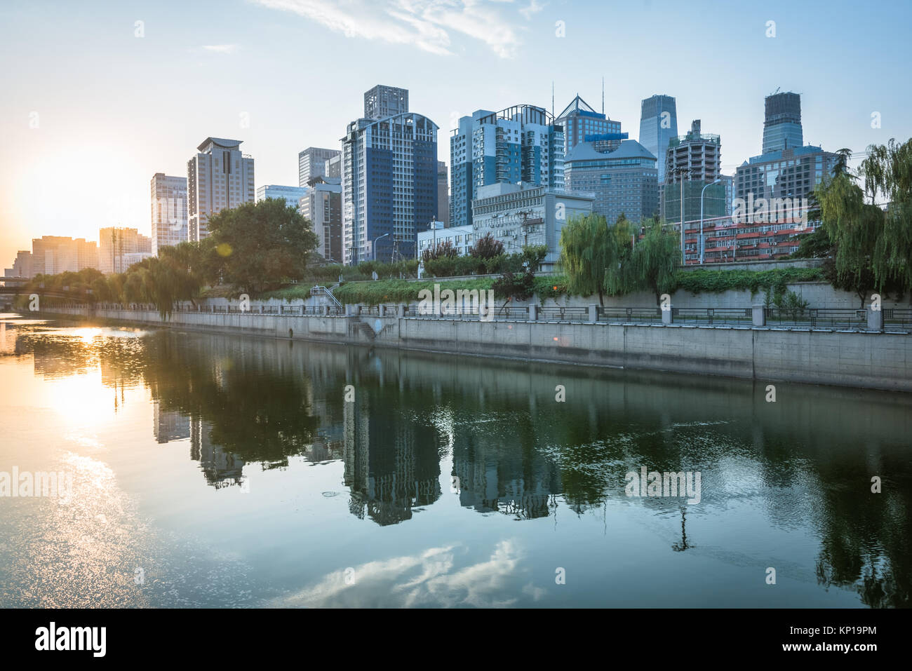 Downtown City skyline along the River in China Stock Photo - Alamy