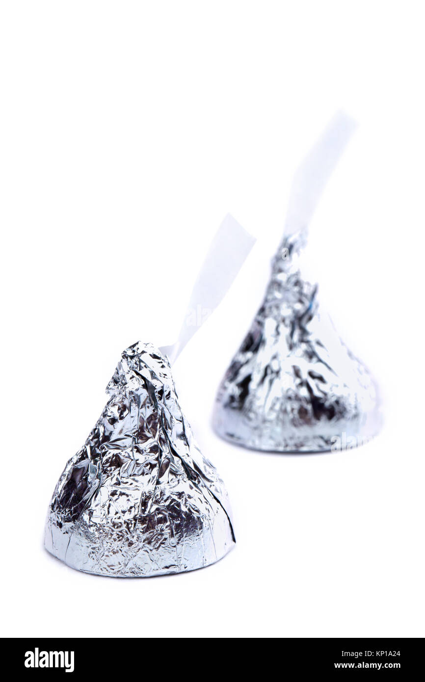 two chocolate kisses Stock Photo Alamy
