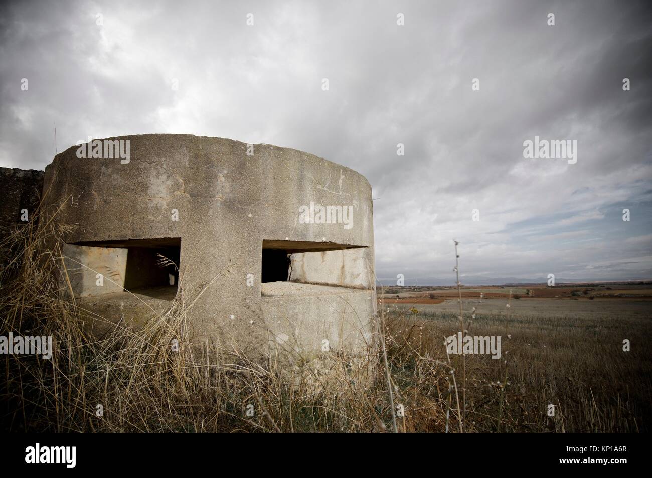bunker used in the Spanish civil war, Tosos, Saragossa, Aragon, Spain