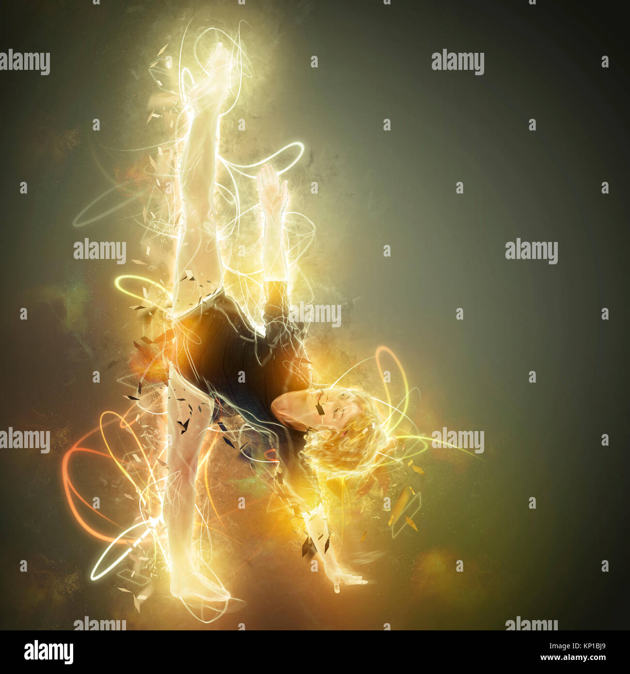 Digitally enhanced image of a Female Contemporary Dancer Stock Photo ...