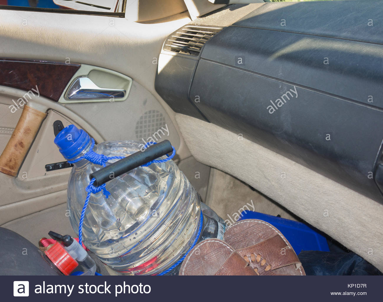 Europe Greece View Of Drinking Water Inside Sports Car
