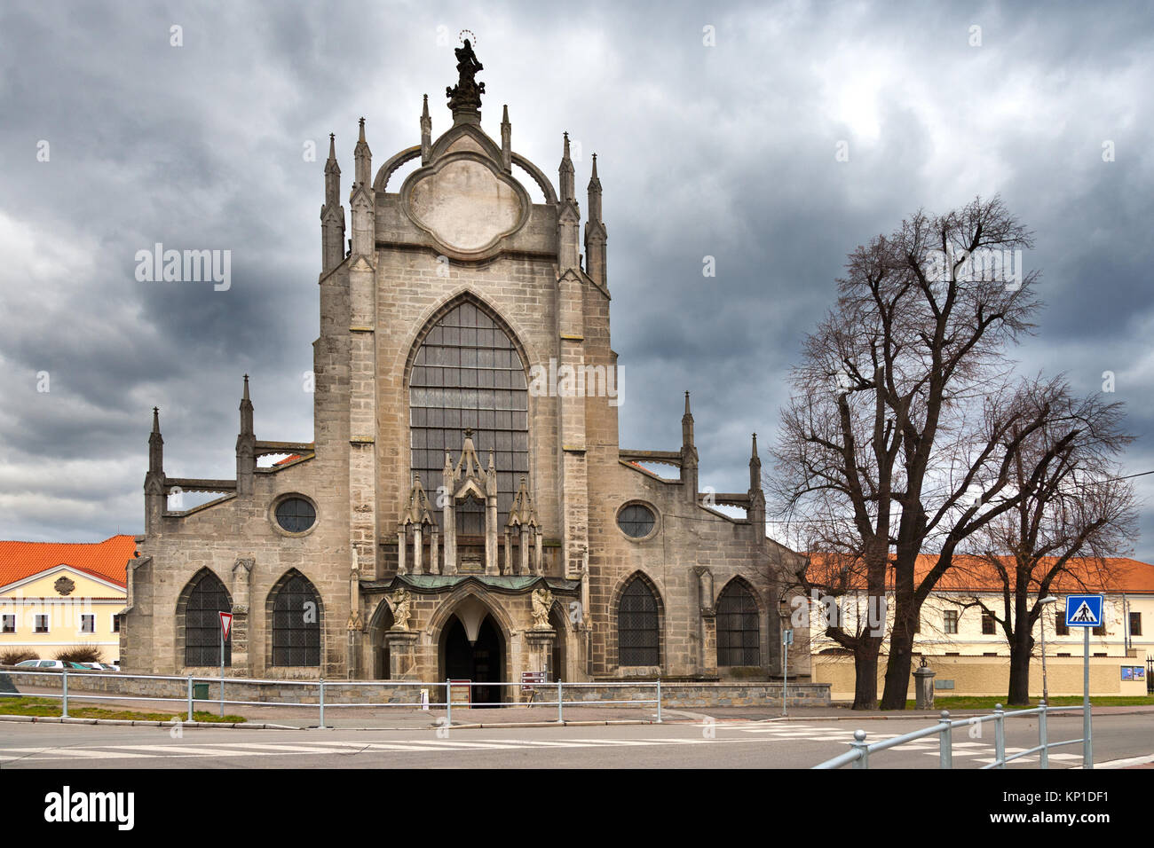 cathedral of the Assumption of Our Lady from 1282, Sedlec, UNESCO, Kutna Hora, Central Bohemia, Czech republic Stock Photo