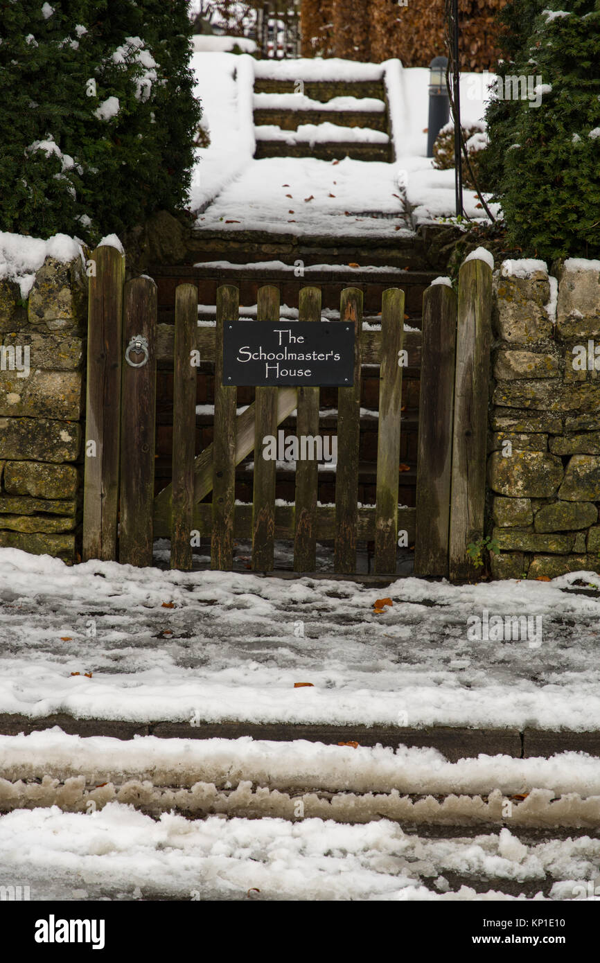Cotswolds village traditional winter scenes Stock Photo