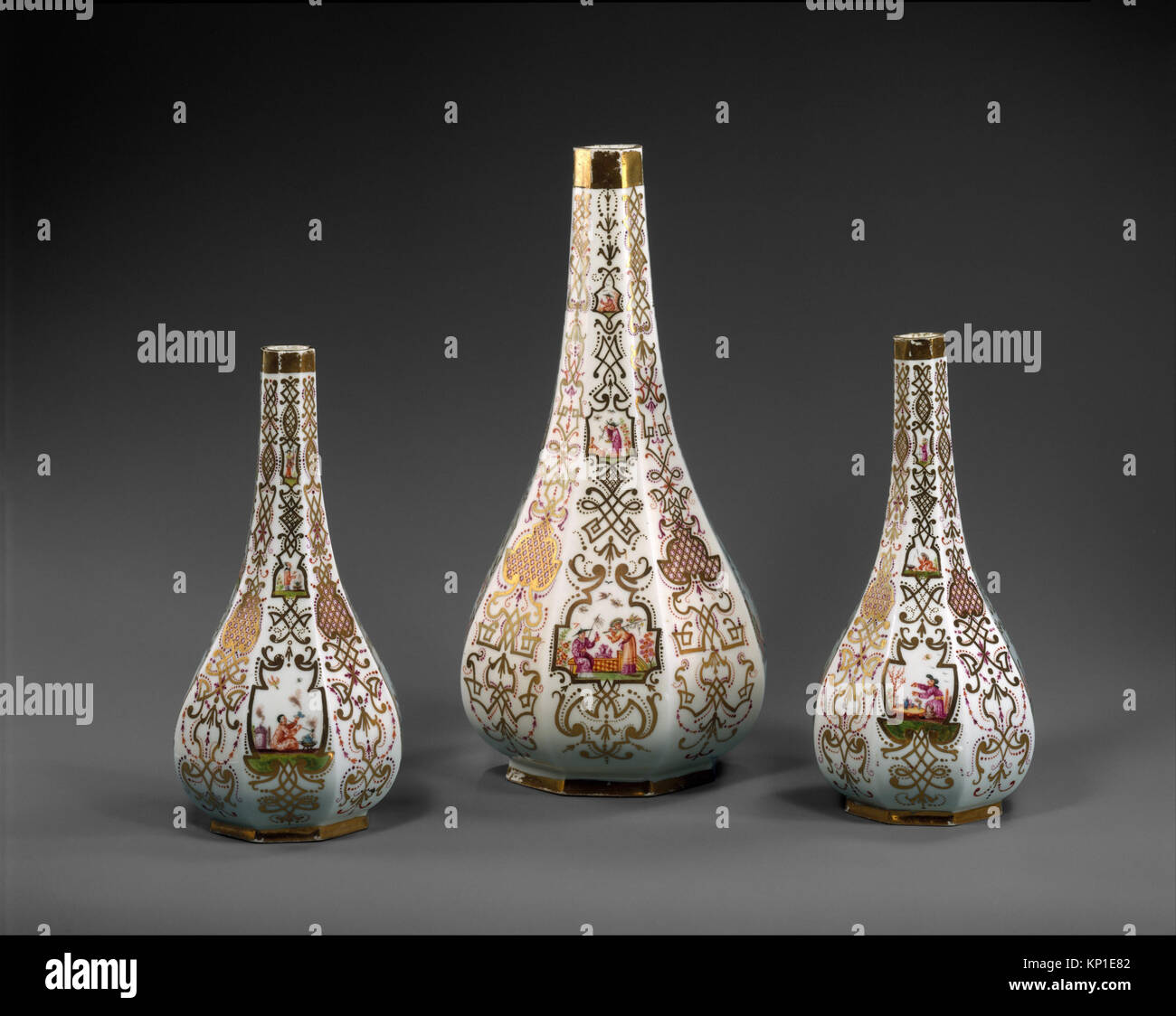 A set of three bottles from the Metropolitan Museum of Art, cataloged ...