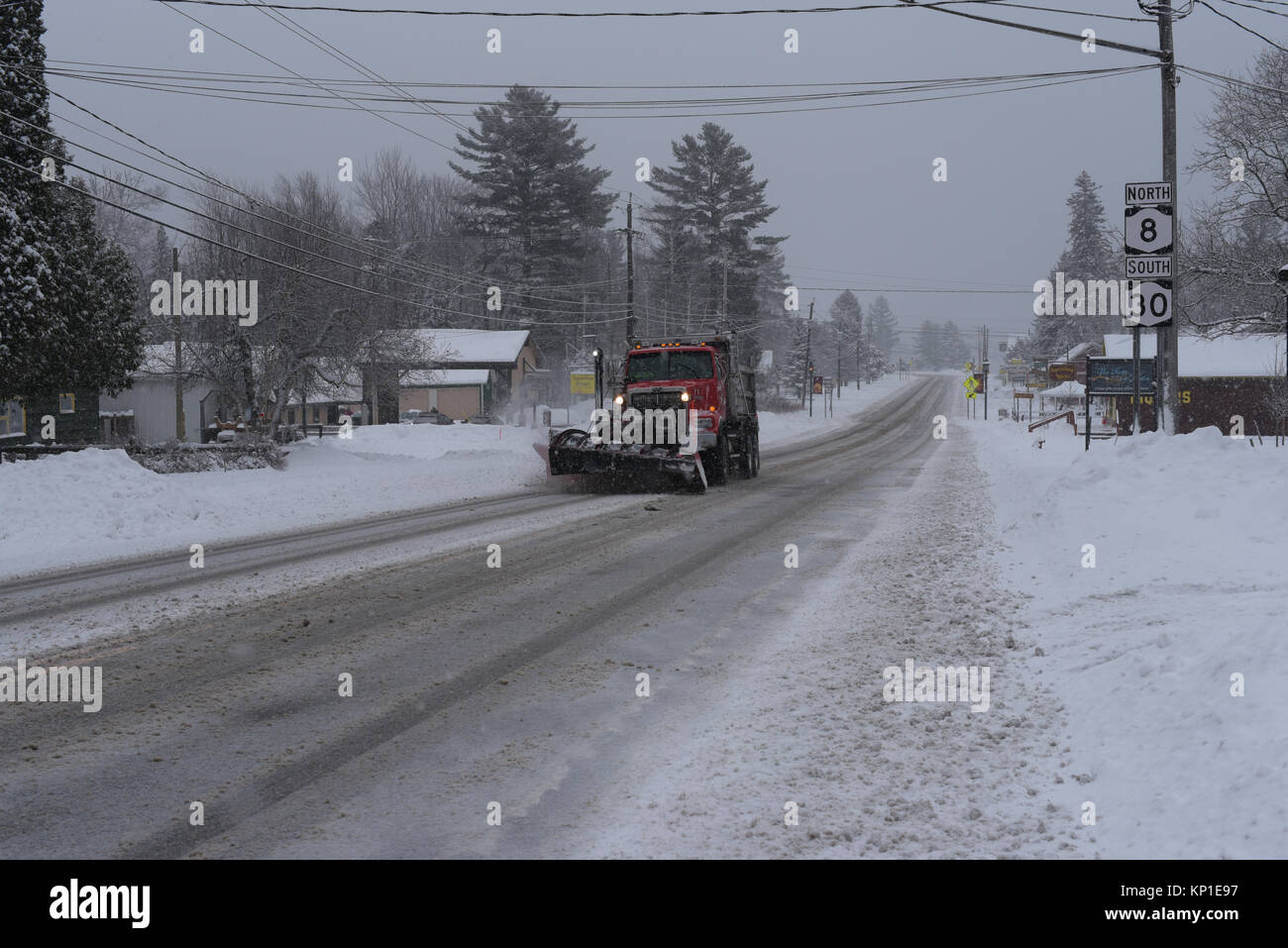 Snow plow plowing highway hires stock photography and images Alamy