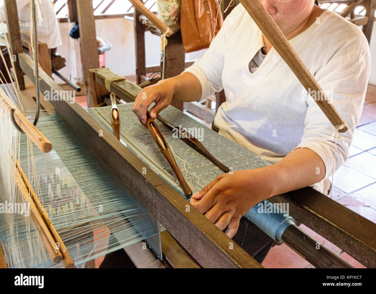 Natural silk farming and handcrafted manufacture of silk artifacts