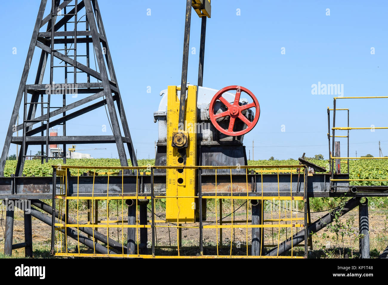 The pumping unit as the oil pump installed on a well. Equipment of oil