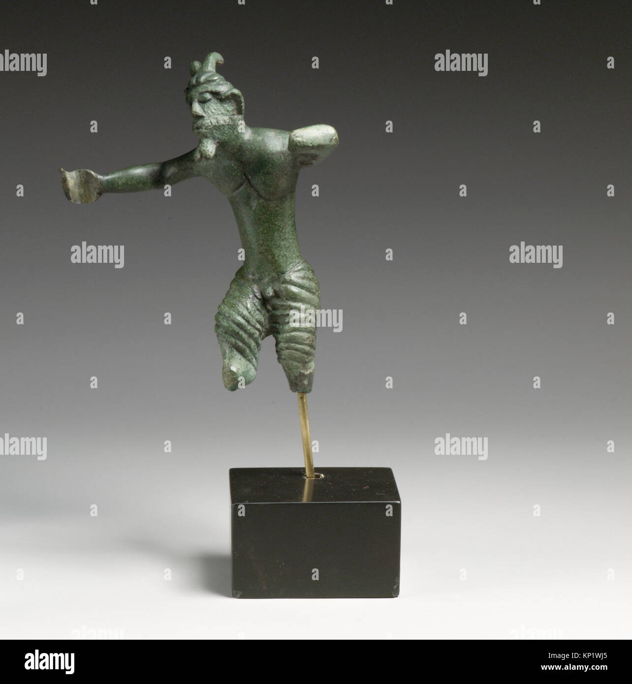 Bronze statuette depicting Pan, the ancient Greek god of nature and ...