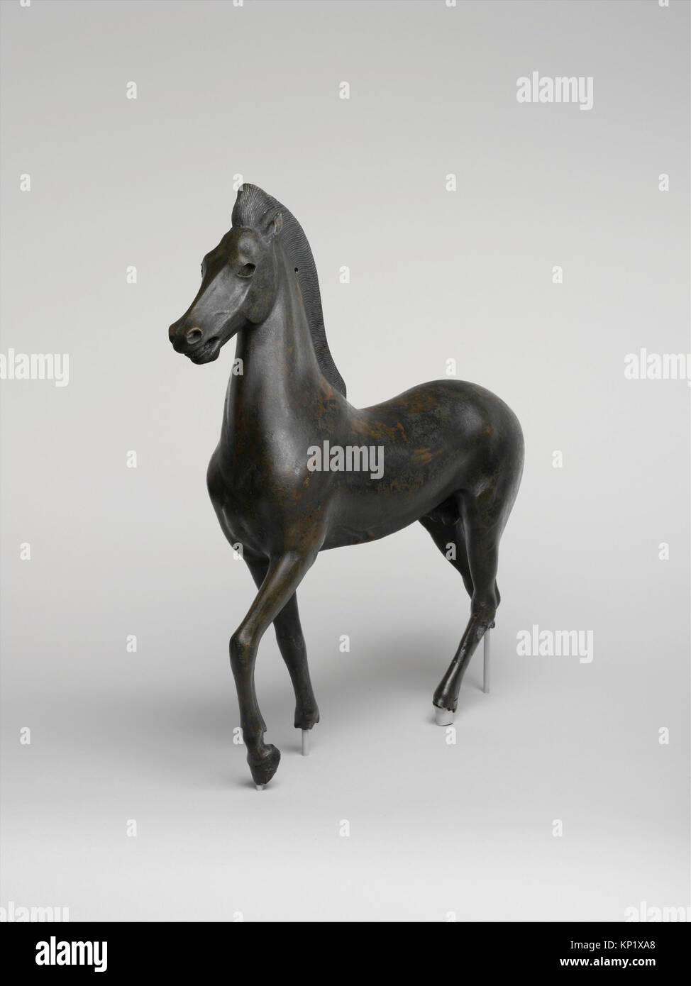 Bronze statuette of a horse MET DP120125 251268 Greek, Bronze statuette