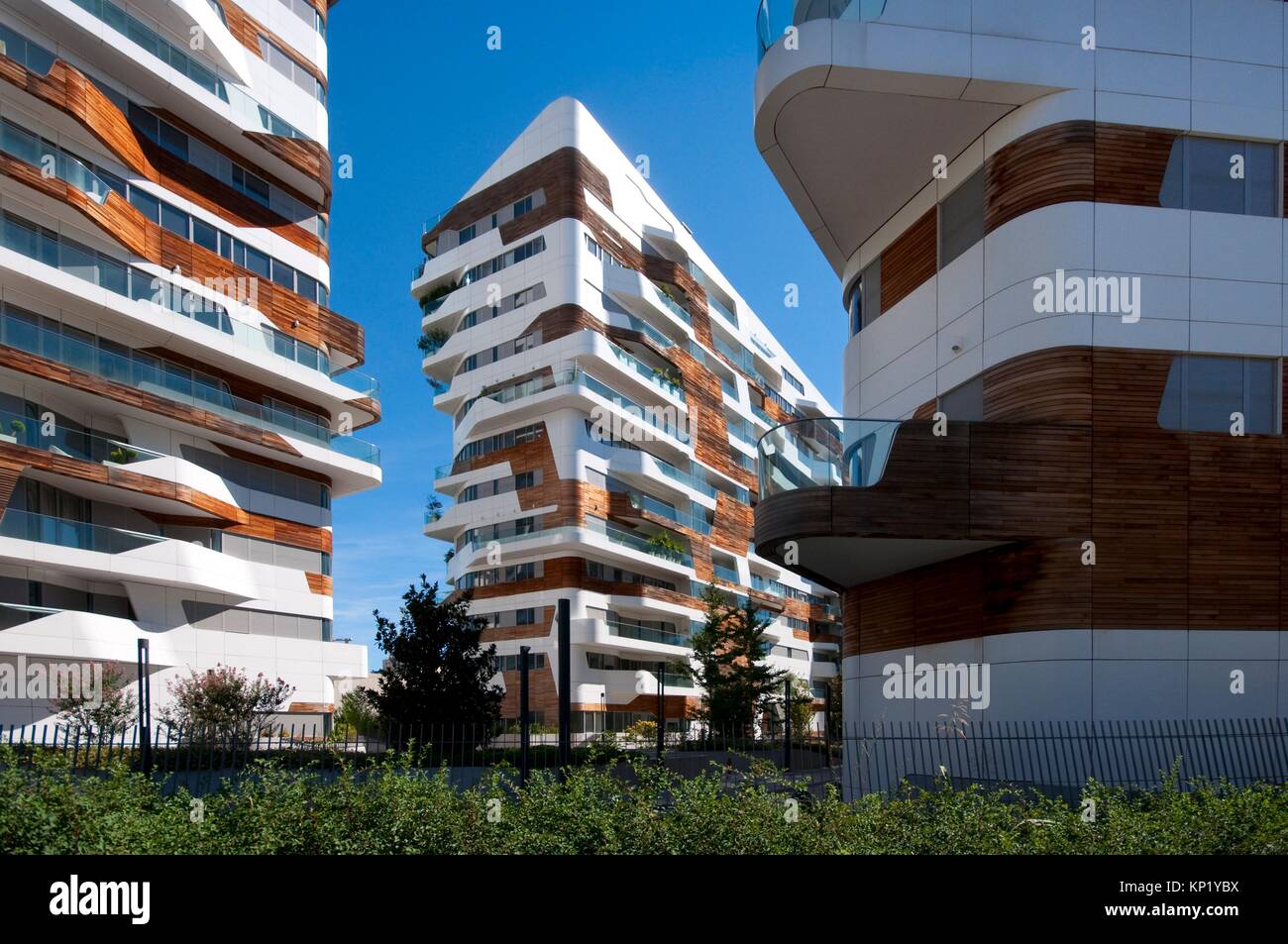 Italy, Lombardy, Milan, CityLife, Zaha Hadid Residences.. Stock Photo