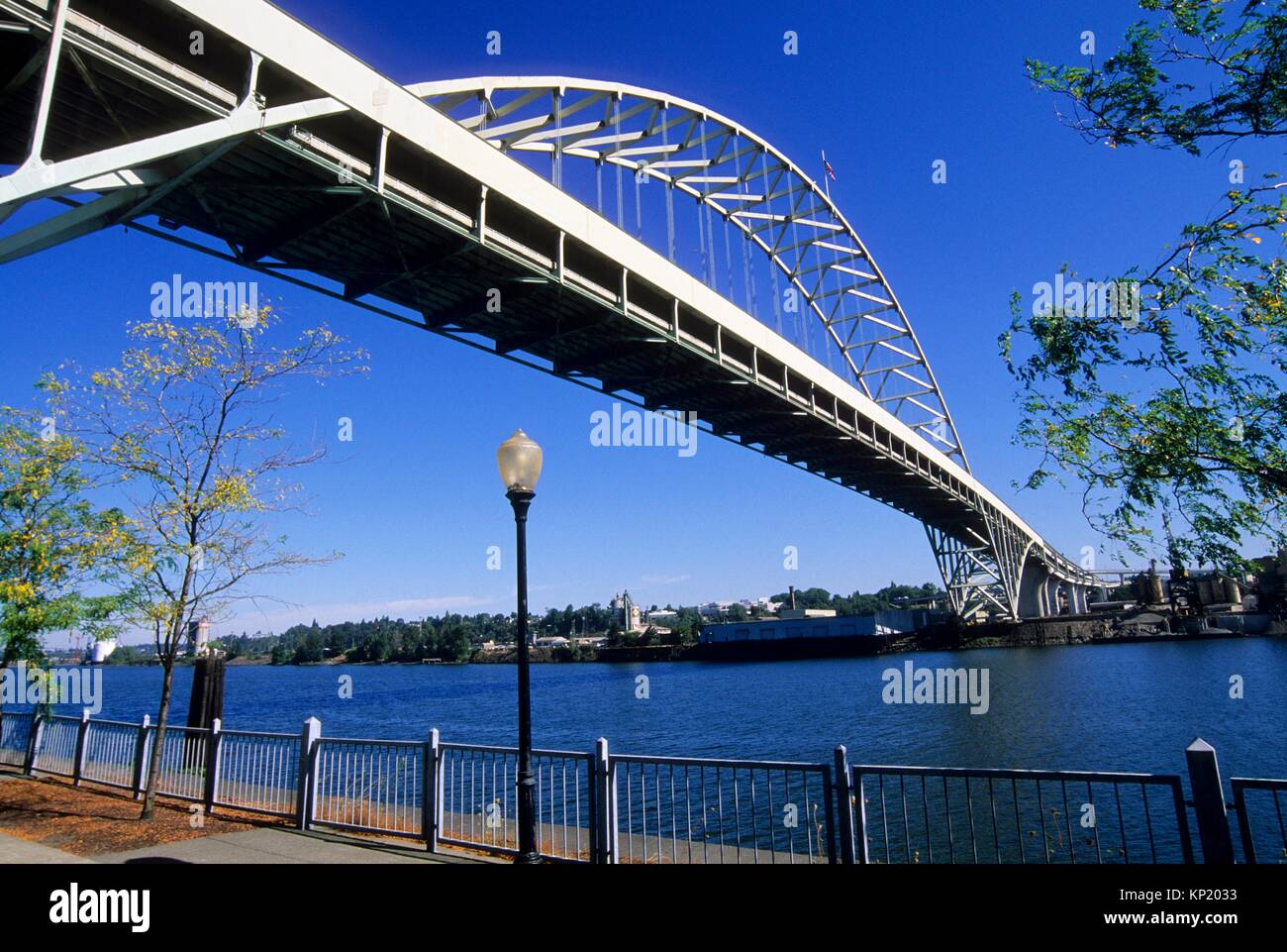 Fremont Bridge (I-405), Portland, Oregon. Stock Photo