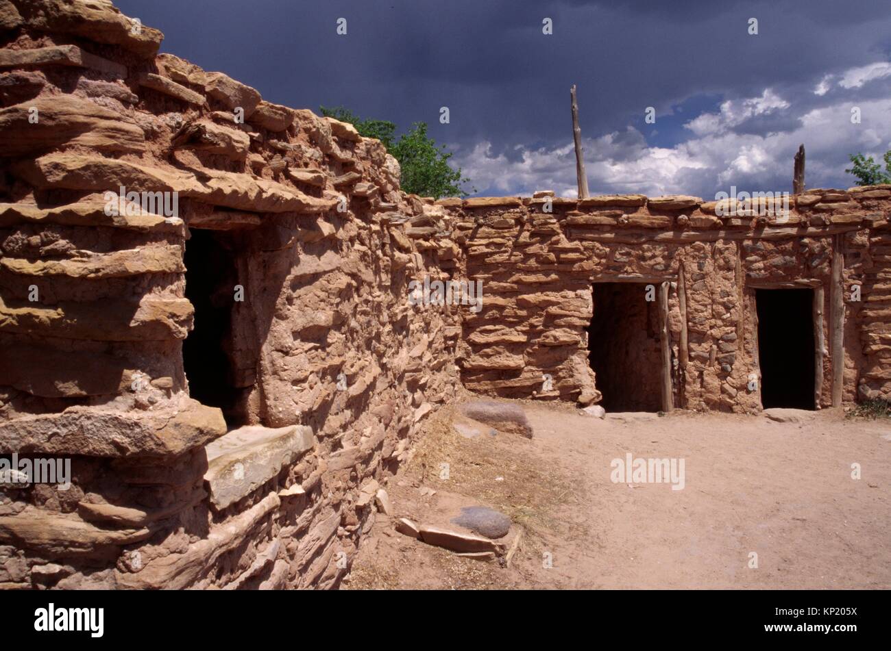 Pueblo replica, Anasazi State Park, Highway 12 National Scenic Byway, Utah. Stock Photo