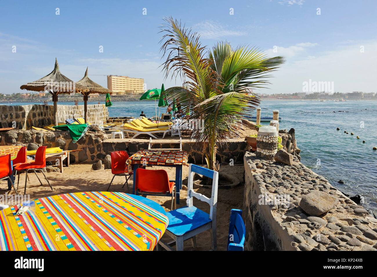 Chez Seck, seaside restaurant on Ngor island, Dakar, Senegal, West