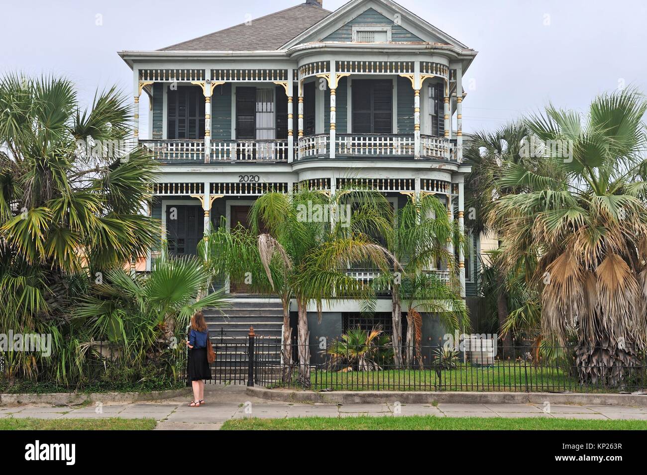 house on Broadway Avenue, City of Galveston, Galveston island, Gulf of