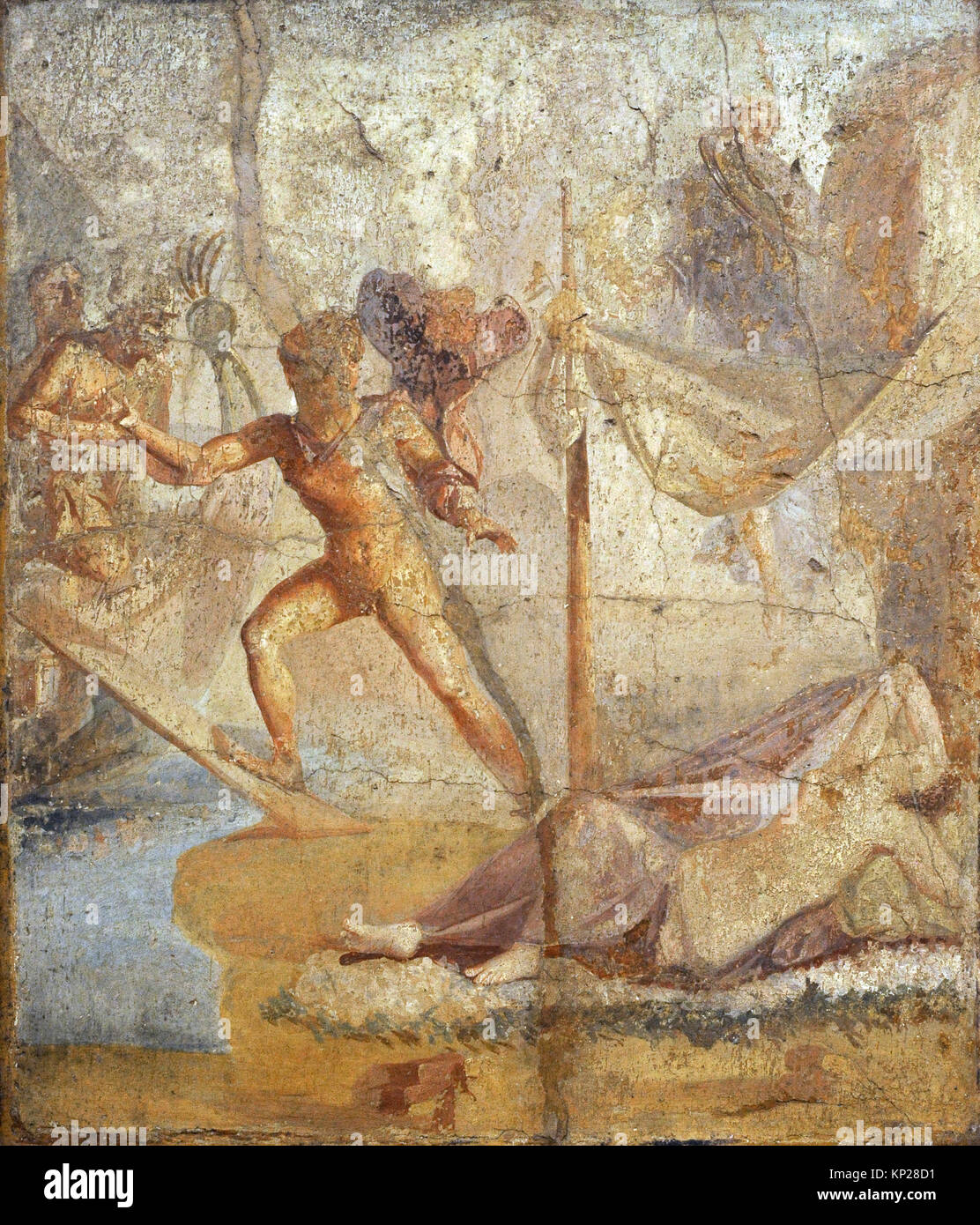 Roman Fresco Depicting Theseus Abandoning Ariadne Ad Triclinum House Of Lucius