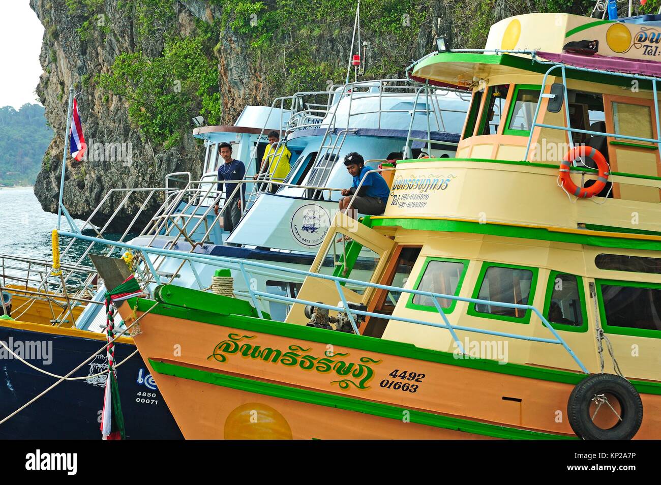 tour boats at Ko Ngai, Trang, Thailand Stock Photo Alamy