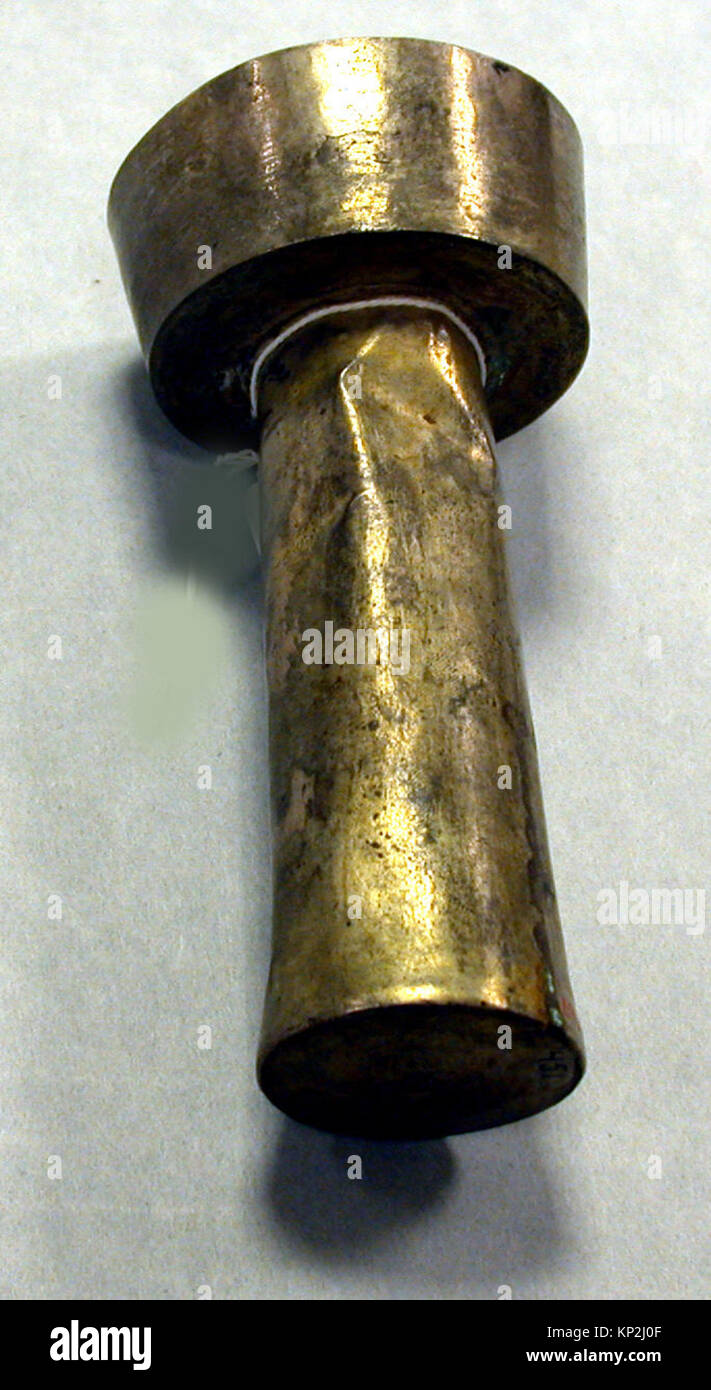 This hammered silver rattle beaker is a ceremonial vessel, designed ...