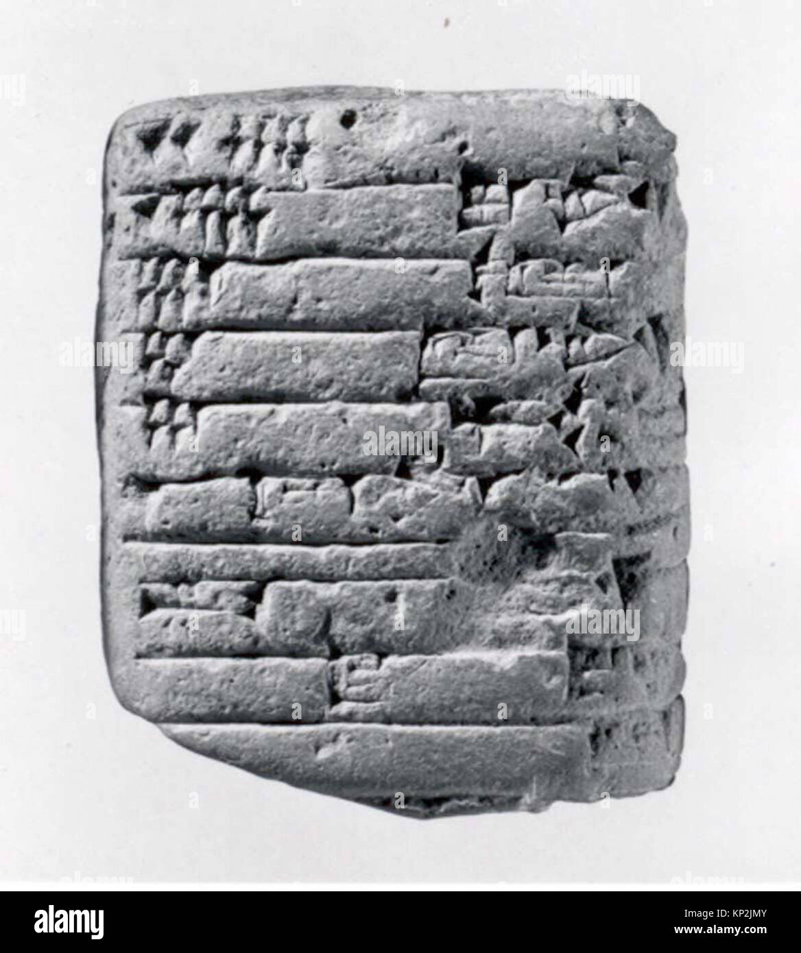 Ancient Inventory Note This cuneiform tablet, catalog number ME11.217.20, records an inventory ...