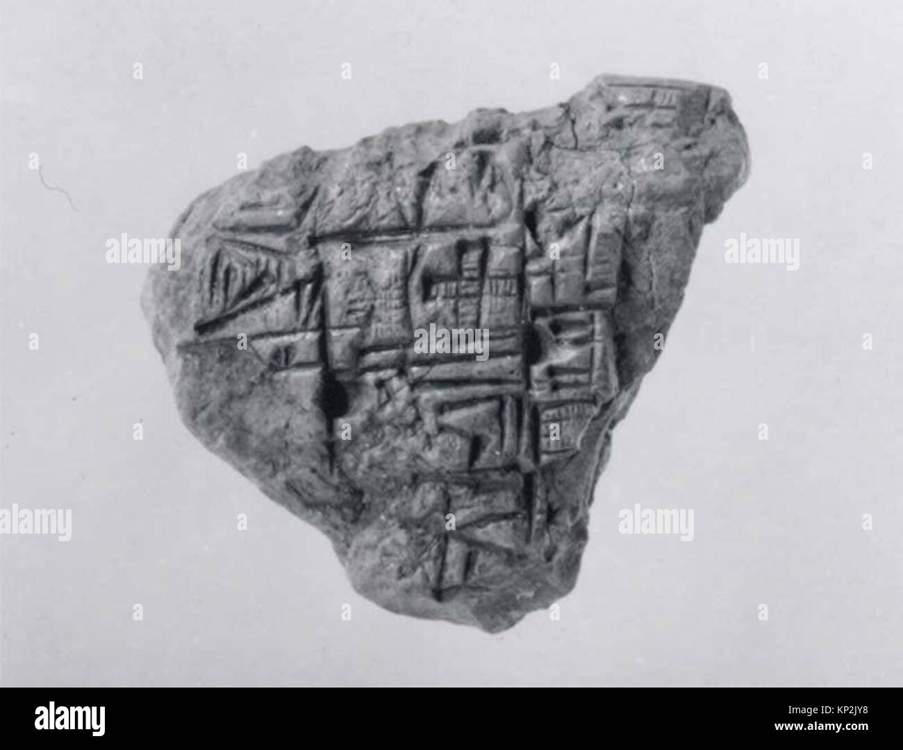 A fragment of a cuneiform tablet recording information about canals ...