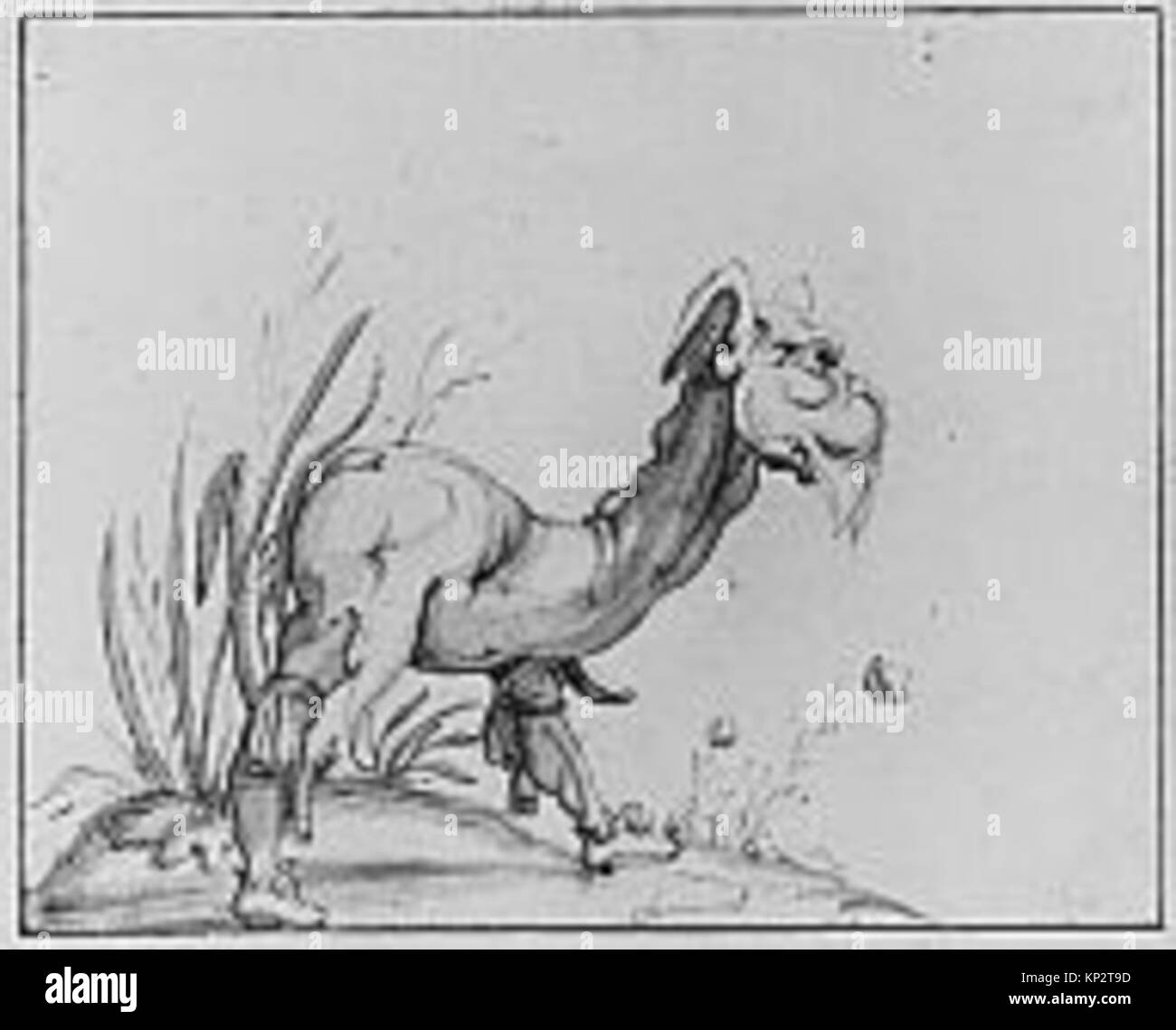 The illustration shows a fantastic creature with intricate features and ...