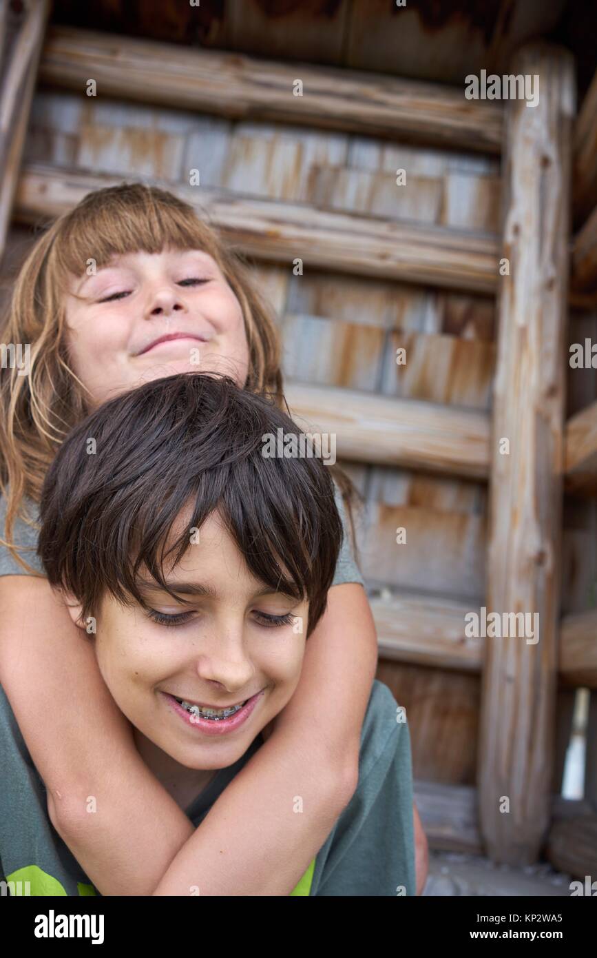 smiling, bonding, siblings, sister, brother, together, togetherness