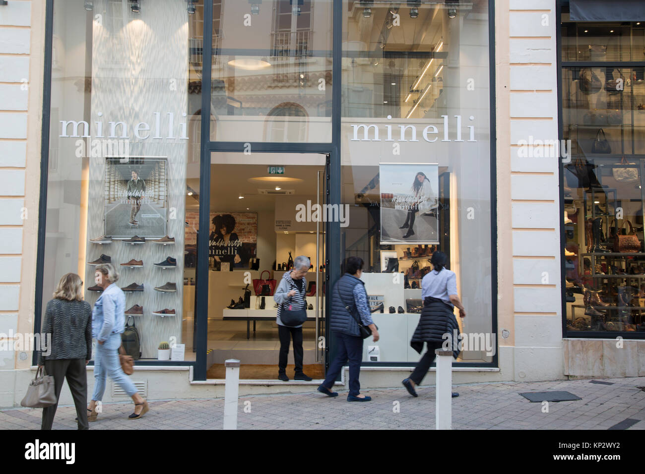 Minelli Shoe Shop; Biarritz, France Stock Photo - Alamy
