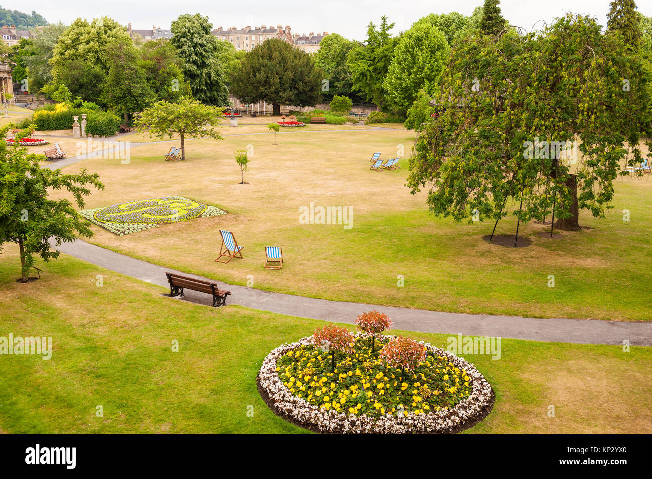 Bath Garden, green area in the predominantly paved Roman and