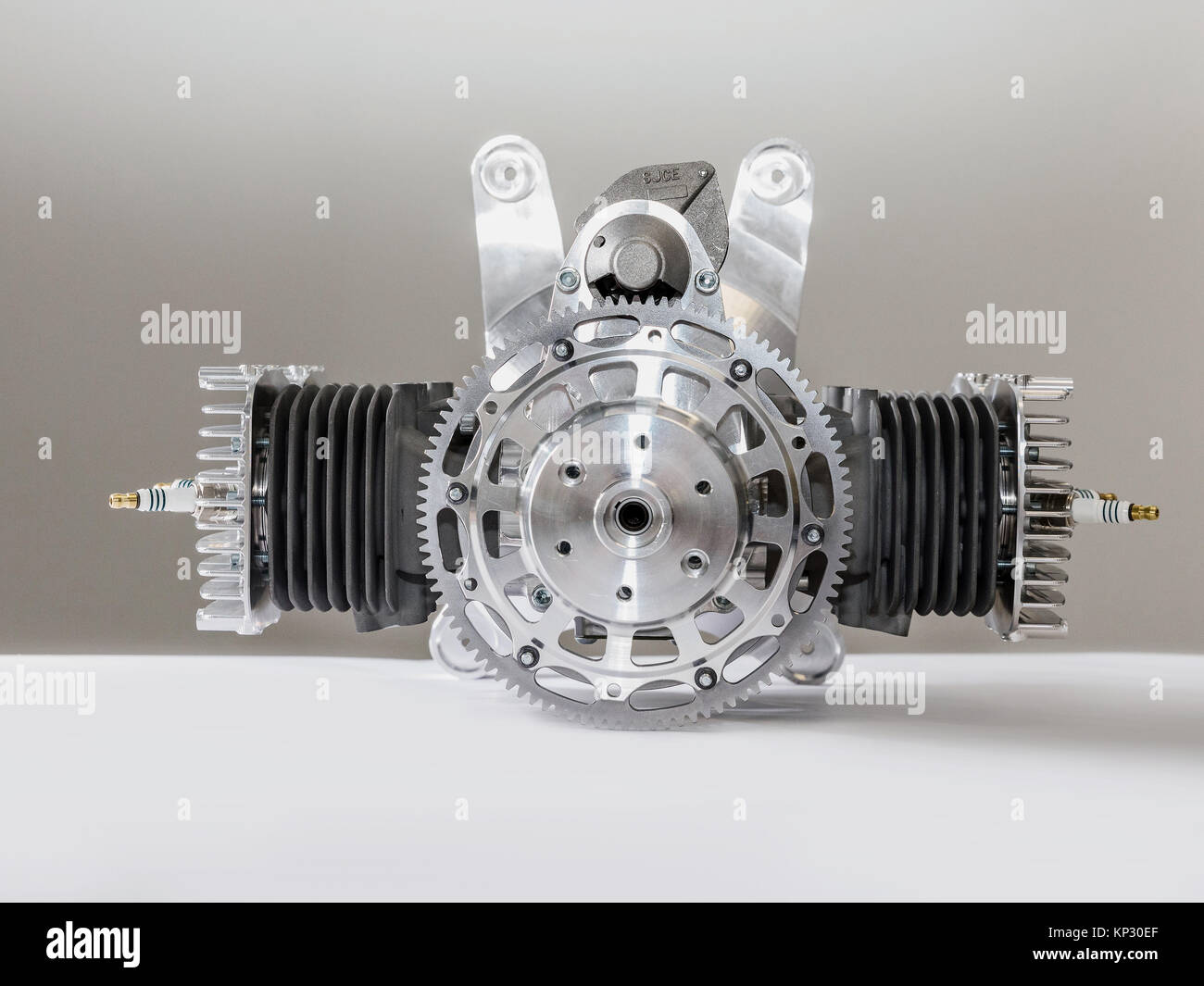 Piece of equipment of the aircraft engine closeup, a aircraft engine ...