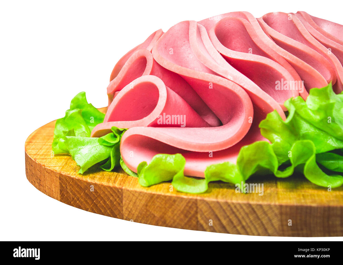 Breakfast luncheon Turkish sausage. Slices of beef meat in the form of