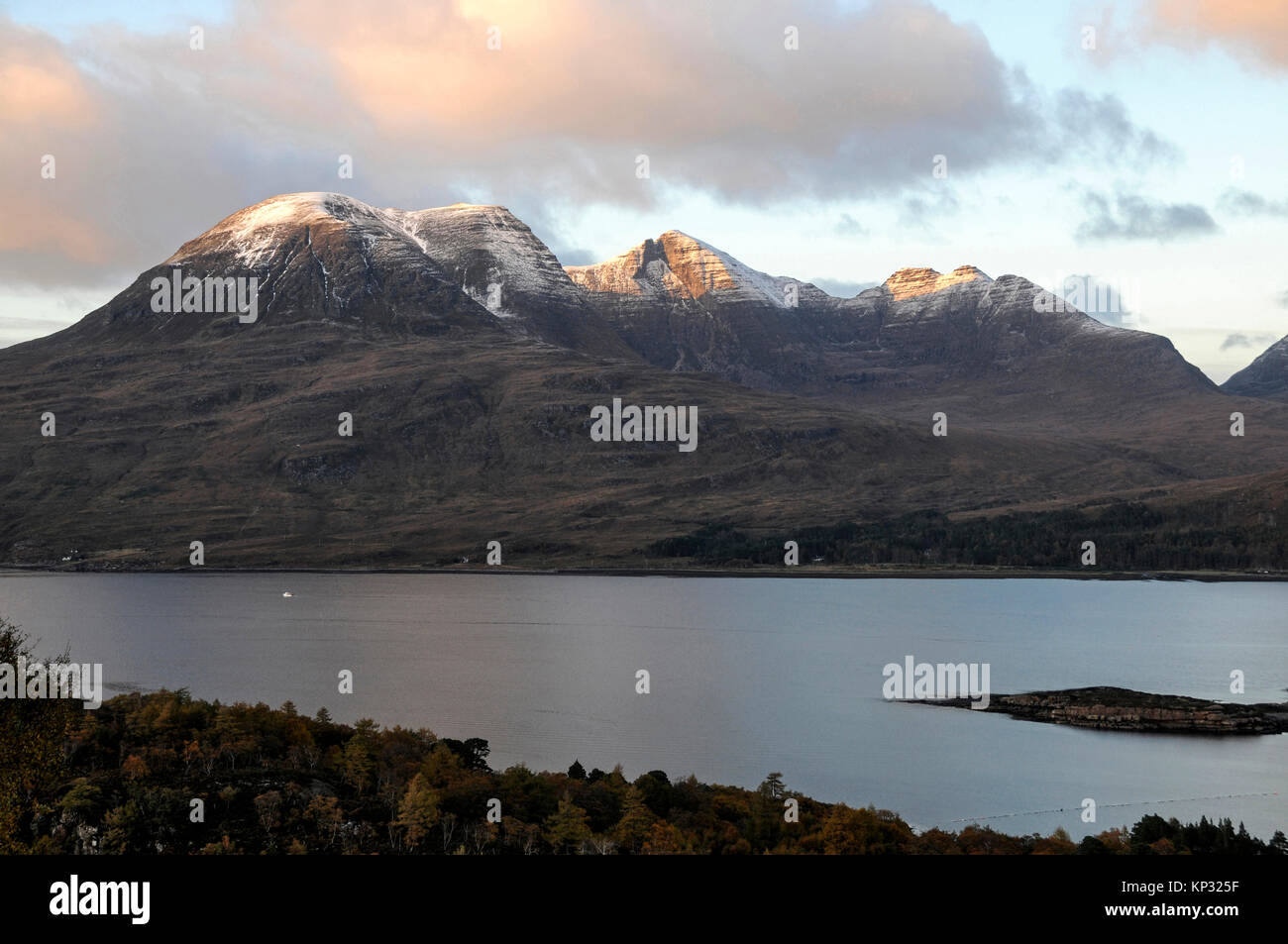 The Torridon Mountains (Left to right) Beinn Alligin (Jewelled mountain