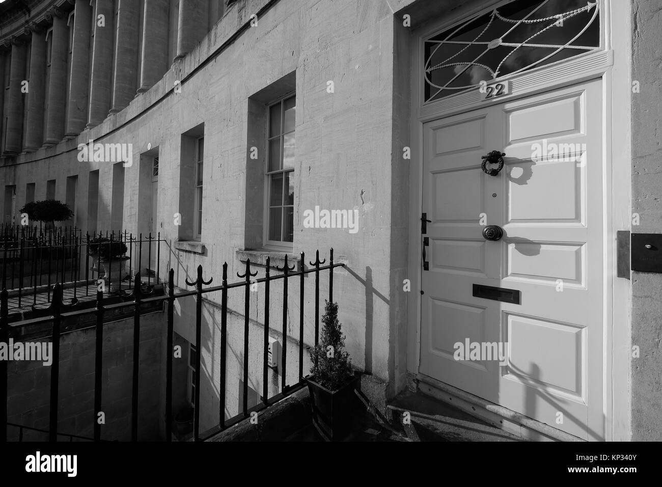 Door in the Royal Crescent Bath Spa Town Stock Photo Alamy