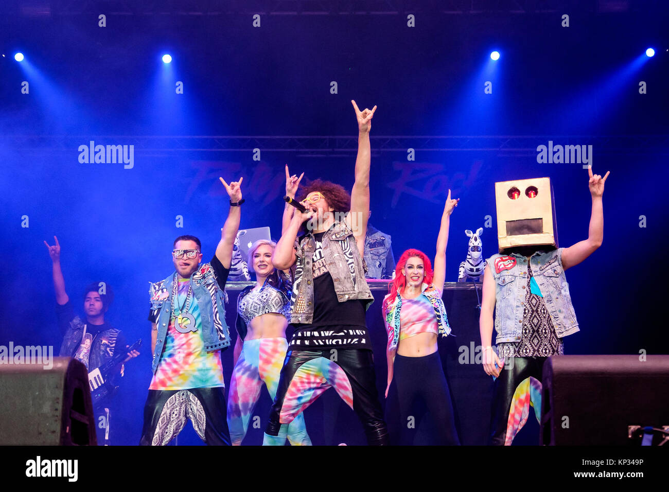 The American rapper, singer and music producer Redfoo performs a live ...