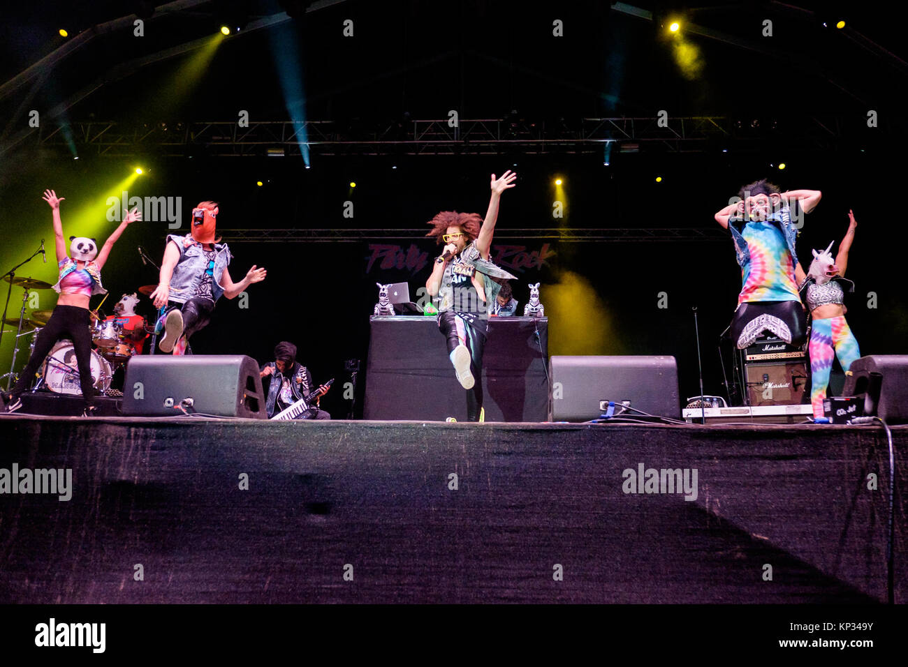 The American rapper, singer and music producer Redfoo performs a live ...